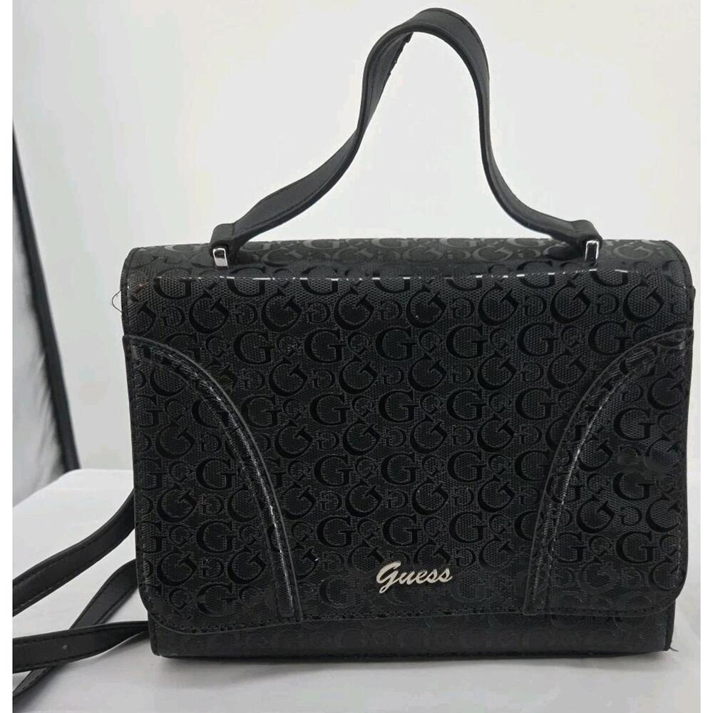 Guess "Merilee" Handbag Black Logo Tote Bag